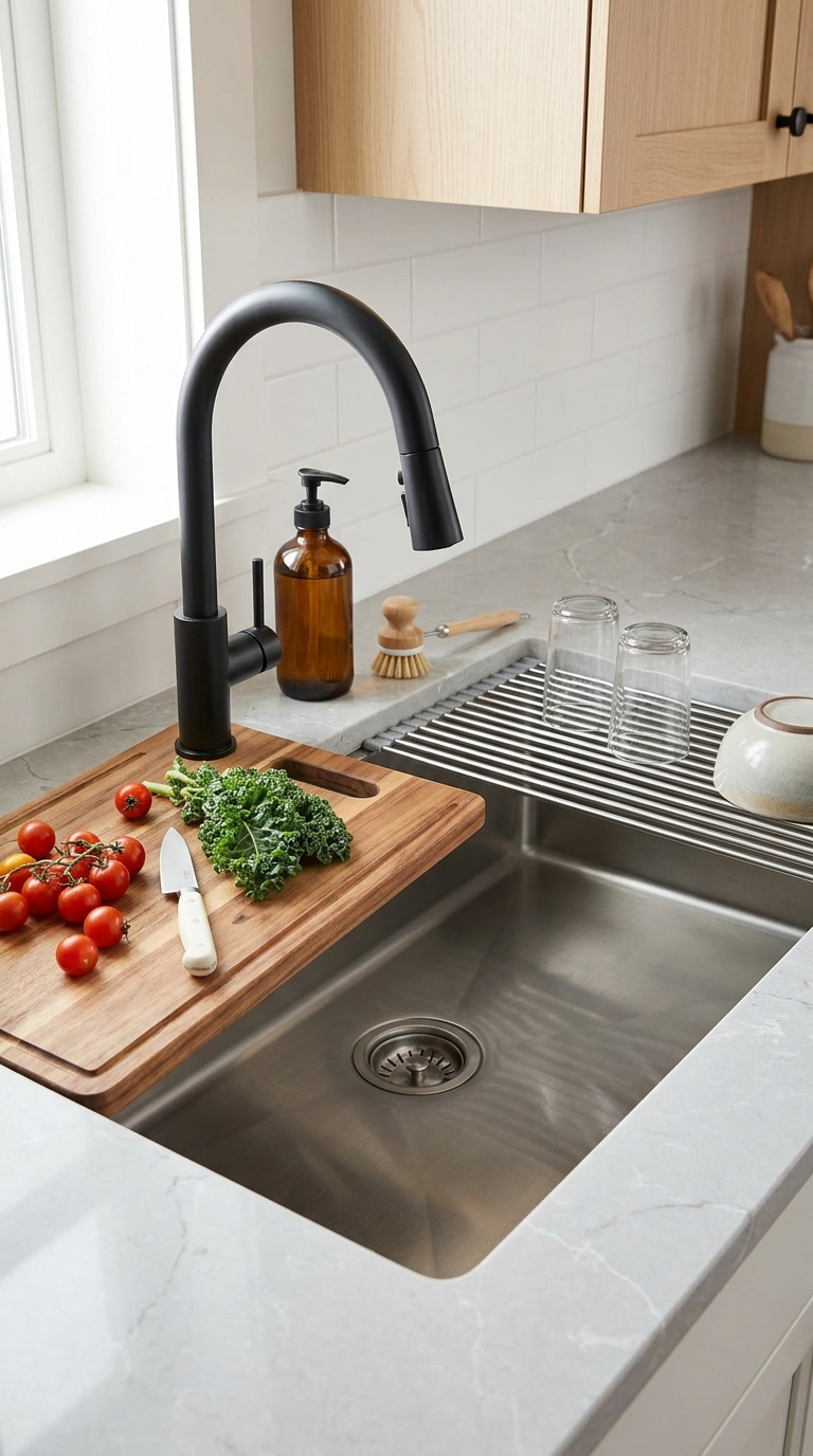 1. Quartz Composite Sinks: Aesthetics & Heat Resistance